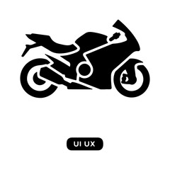 Fototapeta premium Sport motorcycle icon with transparent background