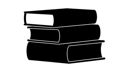 Stack of books with transparent background