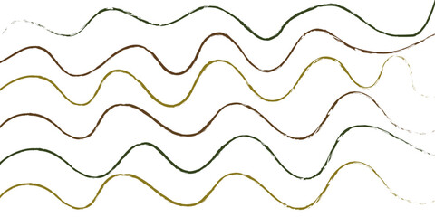 Abstract swirl and circle doodle pattern with wavy colorful lines in pink, green, brown, and purple on white background. Modern artistic texture for wallpaper, fabric, wrapping, and decoration.