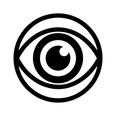 Stylized eye icon with transparent background