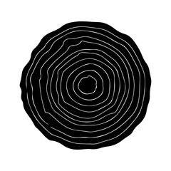 Fototapeta premium Tree rings with transparent background