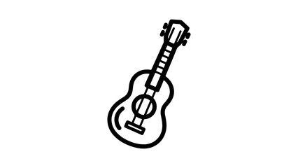 Ukulele outline with transparent background