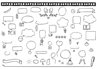 手描きふきだしフレームセット