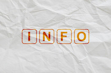  info sign on white background