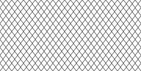 Fototapeta premium Black metal sheet mesh with diamond grid pattern, industrial texture suitable for construction, security fence, or modern design projects.