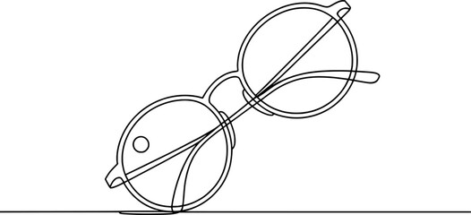 Round eyeglasses with thin frames and temples spectacles eyewear