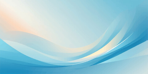 Abstract blue background with flowing lines and wavy shapes