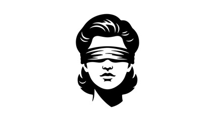 Lady justice head with transparent background