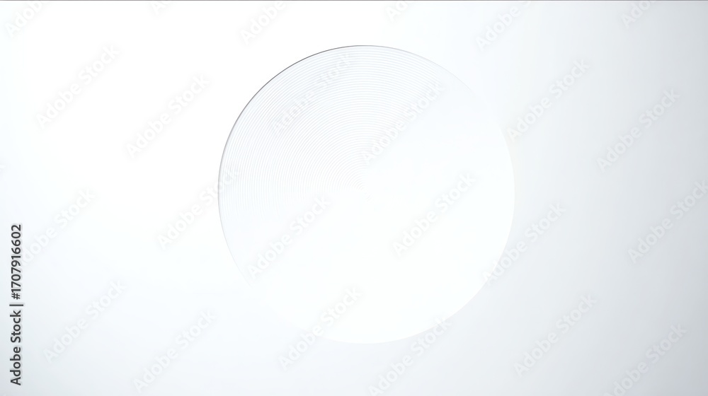 Poster subtle concentric circle pattern on white minimalist background for modern design
