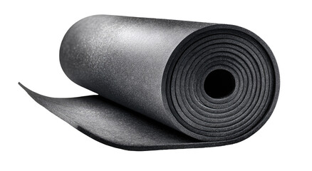 Rolled dark gray flexible material
