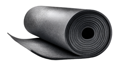 Rolled dark gray flexible material