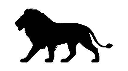 Lion silhouette with transparent background