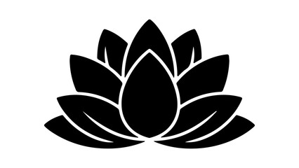 Lotus flower icon with transparent background
