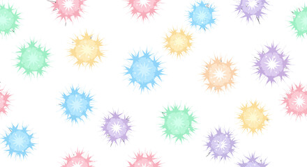 Abstract watercolor pastel shapes on a white background.