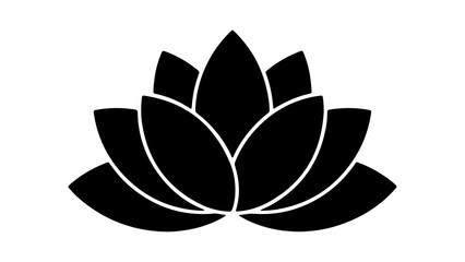 Lotus flower icon with transparent background