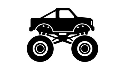 Monster truck icon with transparent background