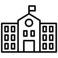School Outline Icon