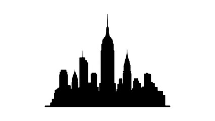 Fototapeta premium New york city skyline with transparent background