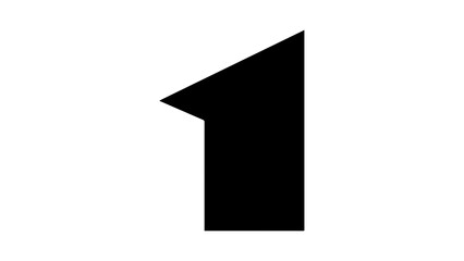 Number one symbol with transparent background