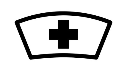 Nurse cap with transparent background