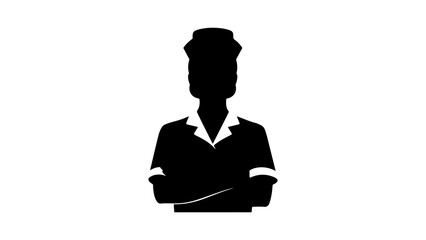 Nurse silhouette with transparent background