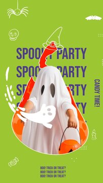 Spooky Doodle Halloween Intro - Vertical