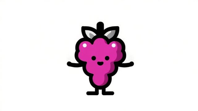 Cute cartoon raspberry illustration