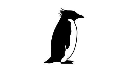 Penguin silhouette with transparent background