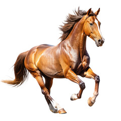 Obraz premium galloping american quarter horse running in american quarter horse galloping running horse horse running transparent background image