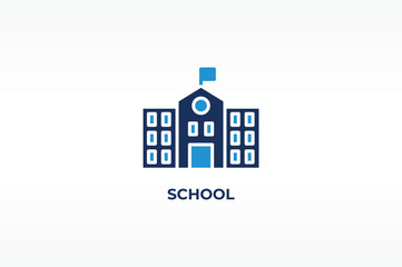 SCHOOL vector, icon or logo sign isolated symbol illustration