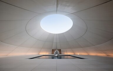 Interior of a large circular structure