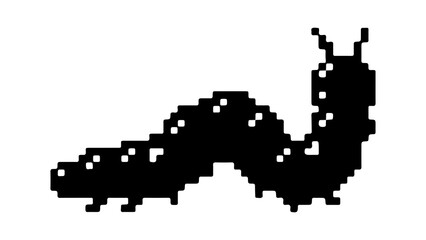 Fototapeta premium Pixelated snail with transparent background