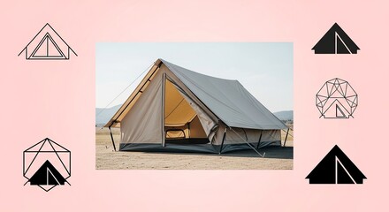 Camping tent illustration collection