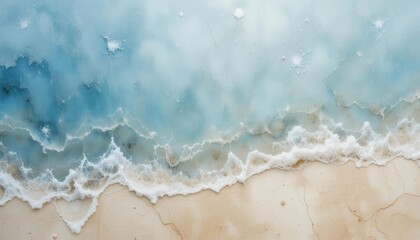 Abstract Blue and Beige Coastal Texture with Soft Gradients   Coastal Impressionism