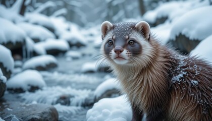 Crisp Details, Snow Covered Rocks, Untouched Wilderness, Documentary Style Photography