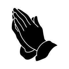 Praying hands with transparent background