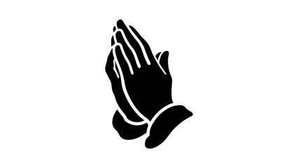 Praying hands with transparent background