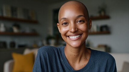 Fototapeta premium A smiling person with a headscarf.