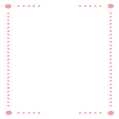 Fototapeta premium Minimal Red Dotted Frame
