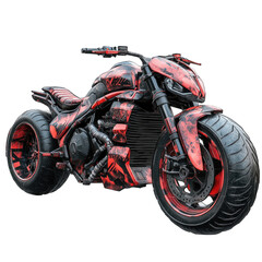 motorcycle isolated on white