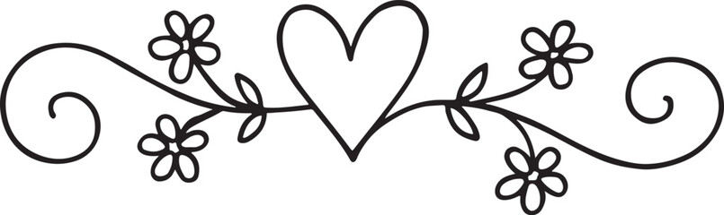 Continuous Love Line Art