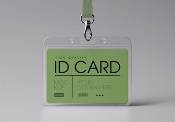 ID Card Badge Mockup Template