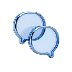 3d icon communication bubble , speech, chat, dialogue and discussion  isolated on white background