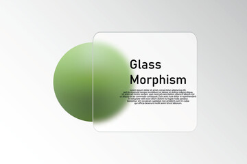 Minimalistic design with a green gradient and a transparent glass effect. Eps 10