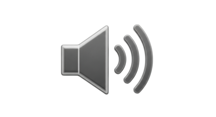 Isolated loud speaker sound wave volume sign, signal audio broadcasting symbol announcement icon