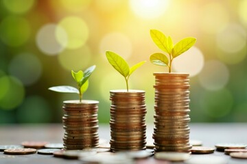 Stack of coins representing growth in profits and success for retail business through ecommerce expansion and tax advantages