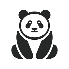 cute smiling panda logo