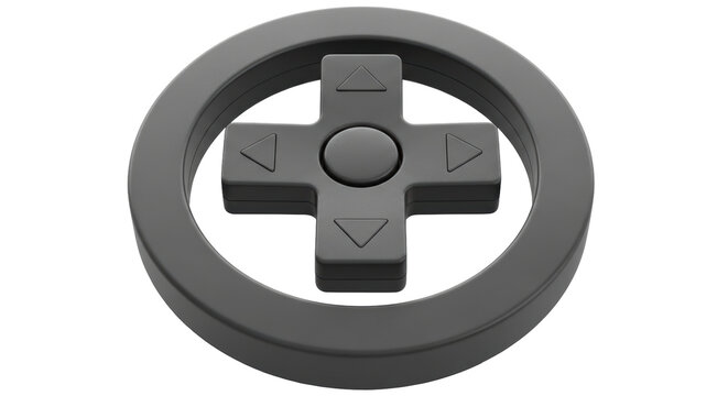 Isolated gamepad d-pad, video game cross direction button, user interface controller, gaming control