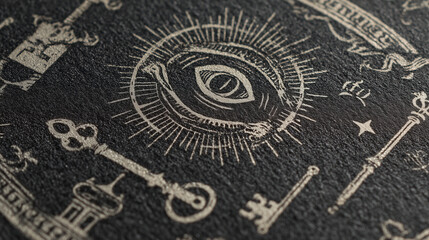 A close-up of The Hierophant card showing sacred keys and symbols