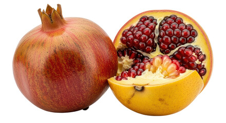 Isolated pomegranate fruit
